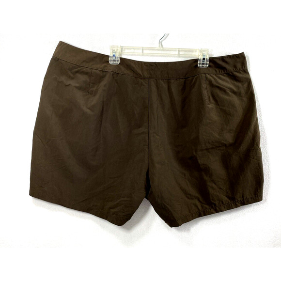 Eddie‎ Bauer Shorts Womens Plus Size 24W Brown Nylon Outdoors Gorpcore Pockets - Picture 2 of 7
